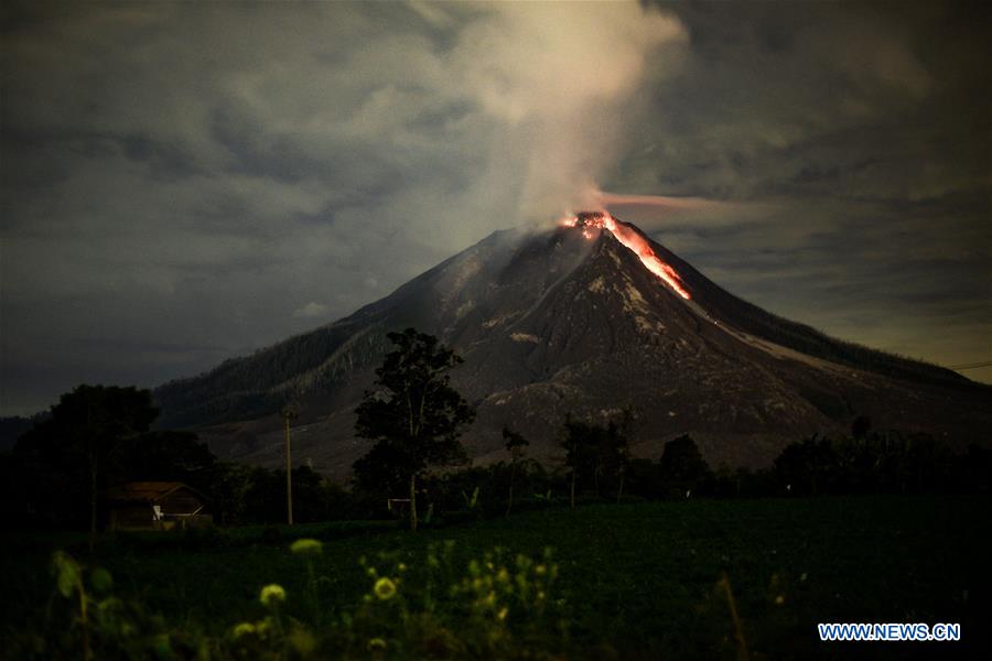 INDONESIA-NORTH SUMATERA-MOUNT SINABUNG-ERUPTION