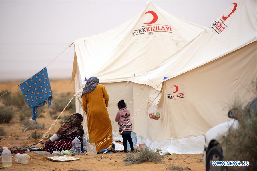 LIBYA-BANI WALID-DISPLACED FAMILIES