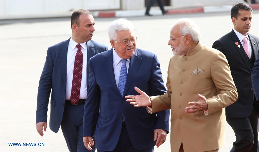 MIDEAST-RAMALLAH-INDIA-MODI-ABBAS