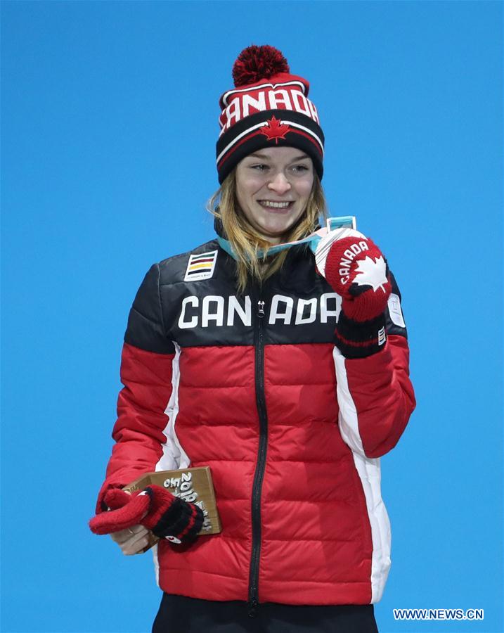 (SP)OLY-SOUTH KOREA-PYEONGCHANG-SHORT TRACK-WOMEN'S 1000M-MEDAL CEREMONY