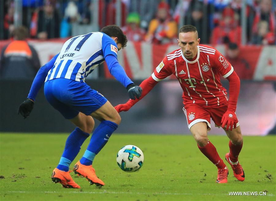 (SP)GERMANY-MUNICH-SOCCER-BUNDESLIGA-BAYERN MUNICH VS HERTHA