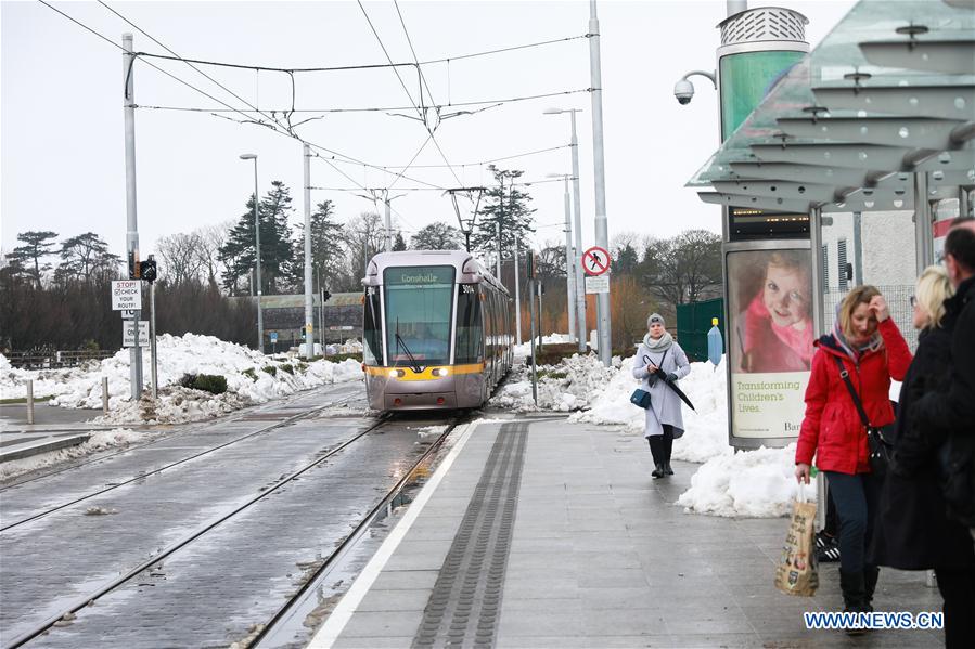 IRELAND-DUBLIN-SNOWSTORM-AFTERMATH