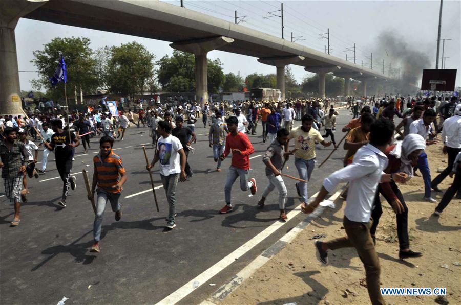 INDIA-FARIDABAD-DALIT-STRIKE