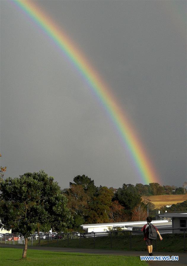 NEW ZEALAND-AUCKLAND-WEATHER-RAINBOW