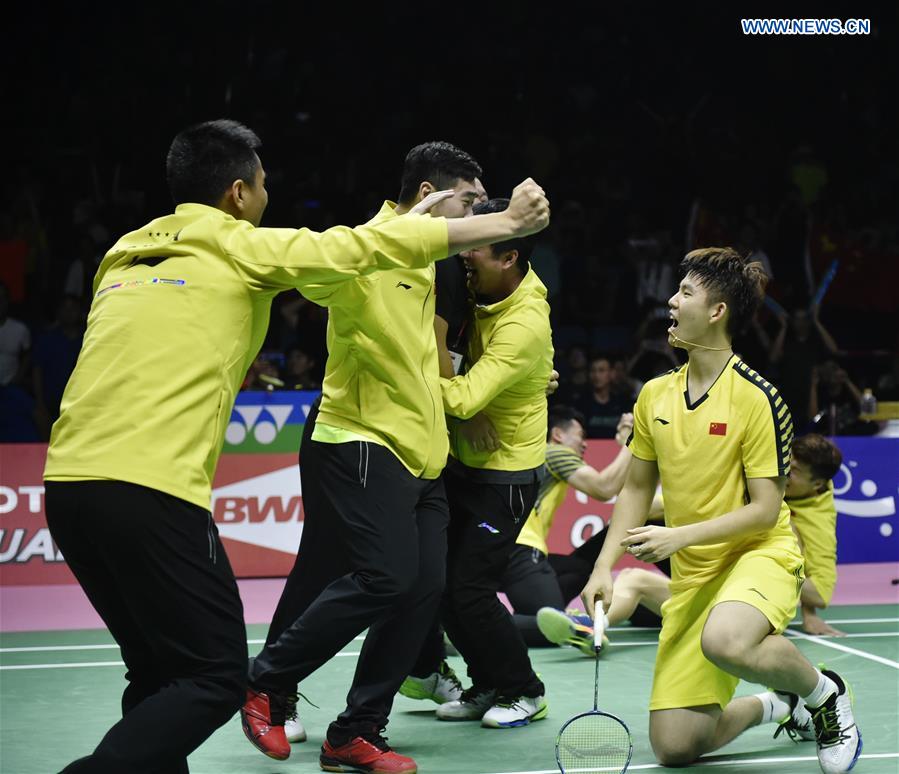 (SP)THAILAND-BANGKOK-BADMINTON-THOMAS CUP-FINAL