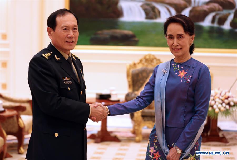 MYANMAR-NAY PYI TAW-CHINESE DEFENSE MINISTER-MEETING