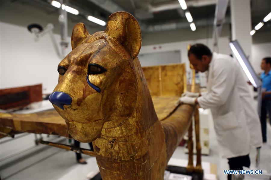 EGYPT-GIZA-GRAND EGYPTIAN MUSEUM-CONSERVATION CENTER