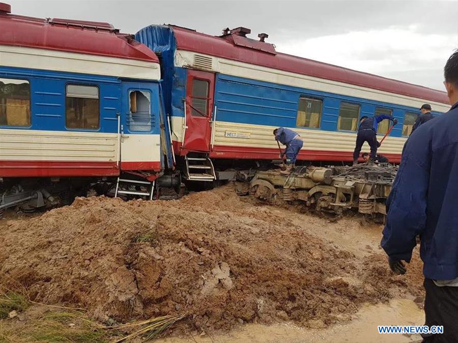 MONGOLIA-DORNOGOVI-TRAIN DERAILMENT