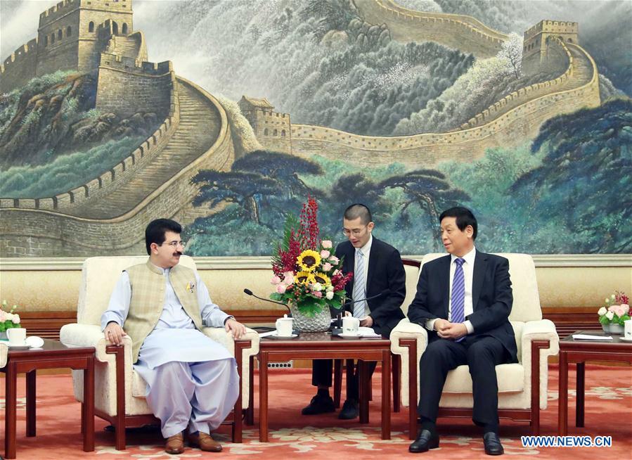 CHINA-BEIJING-LI ZHANSHU-PAKISTAN'S SENATE CHAIRMAN-MEETING (CN)