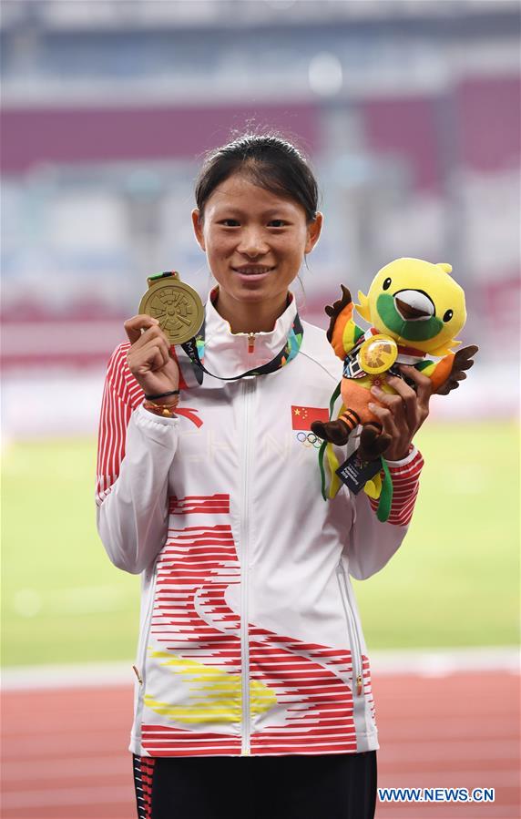 (SP)INDONESIA-JAKARTA-ASIAN GAMES-ATHLETICS-WOMEN'S 10000M FINAL