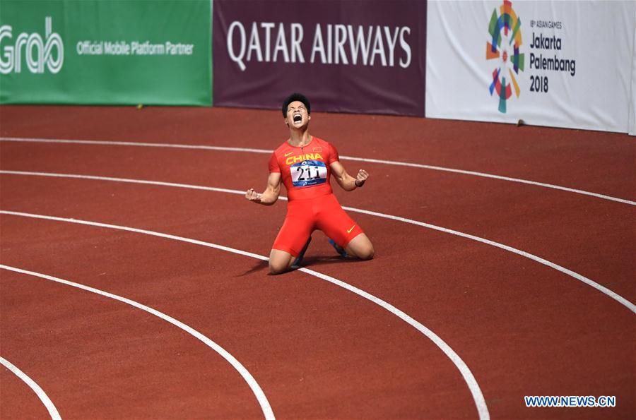 (SP)INDONESIA-JAKARTA-ASIAN GAMES-ATHLETICS-MEN'S 100M