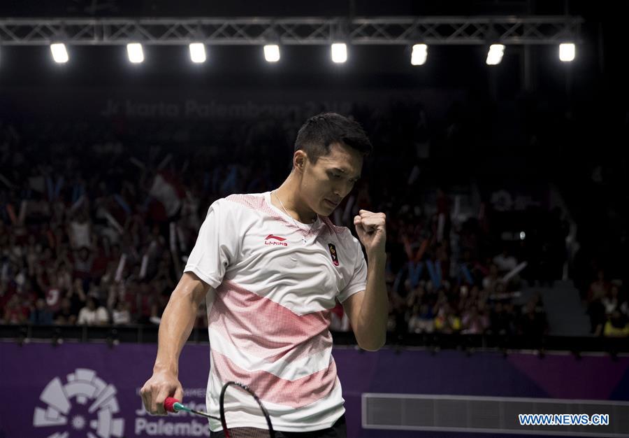 (SP)INDONESIA-JAKARTA-ASIAN GAMES-BADMINTON-MEN'S SINGLES