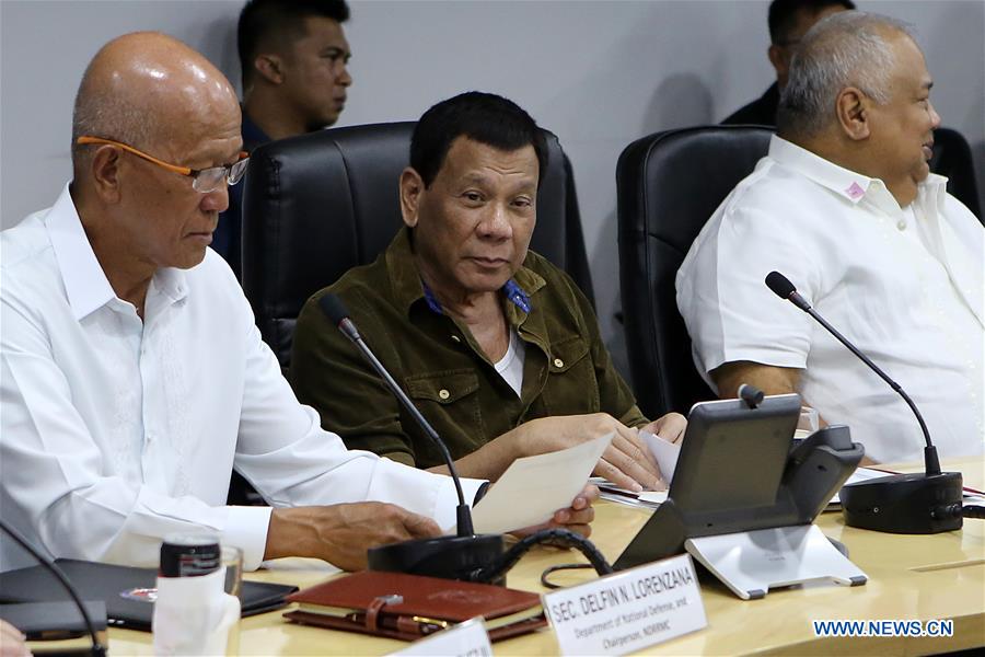 PHILIPPINES-QUEZON CITY-PRESIDENT-CONFERENCE-TYPHOON 