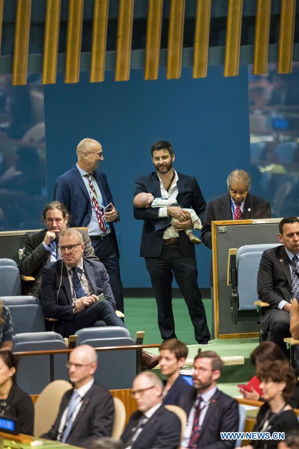 UN-73RD GENERAL ASSEMBLY-JACINDA ARDERN-BABY