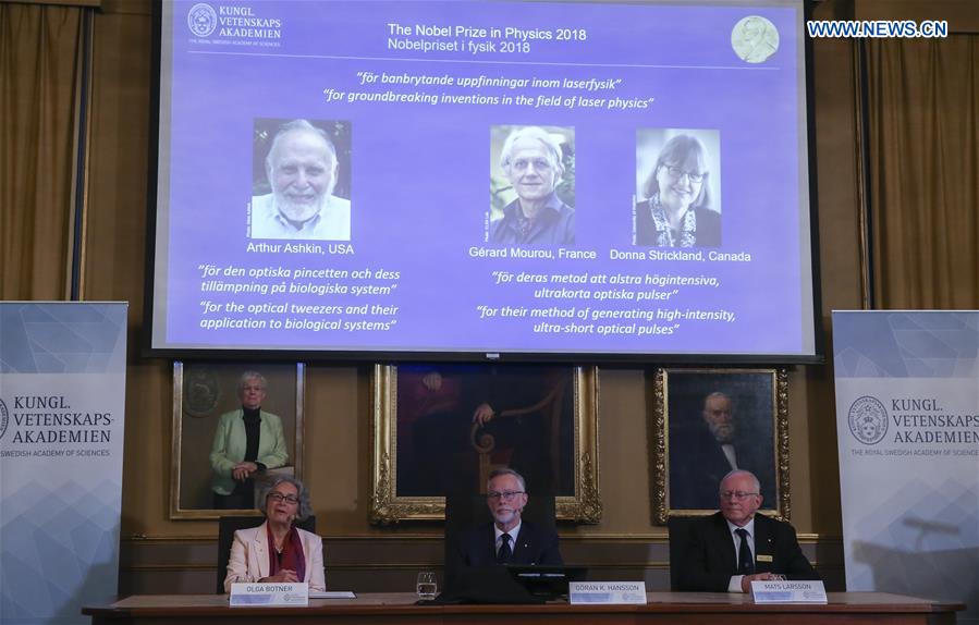 SWEDEN-STOCKHOLM-NOBEL PRIZE-PHYSICS