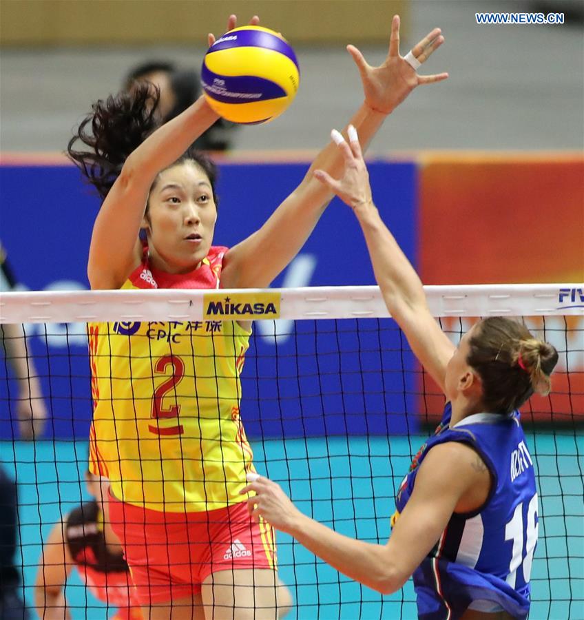 (SP)JAPAN-SAPPORO-VOLLEYBALL-WOMEN'S WORLD CHAMPIONSHIP-CHINA VS ITALY