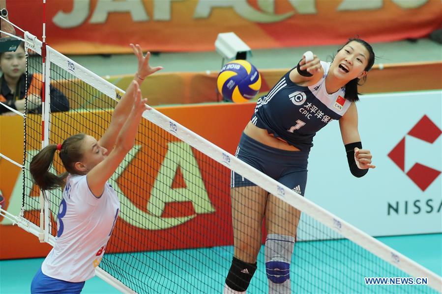 (SP)JAPAN-OSAKA-VOLLEYBALL-WOMEN'S WORLD CHAMPIONSHIP-CHINA VS RUSSIA