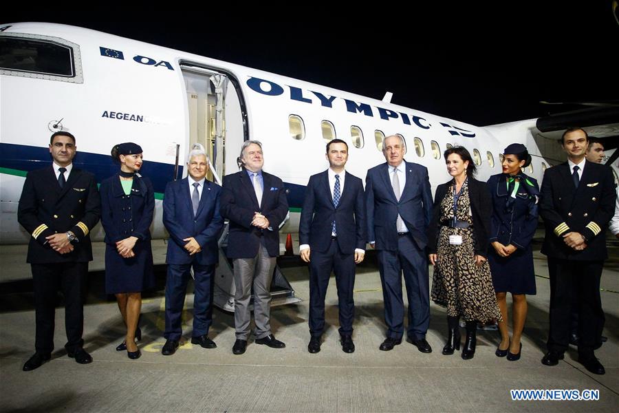 GREECE-ATHENS-FYROM-SKOPJE-DIRECT FLIGHT-INAUGURATION