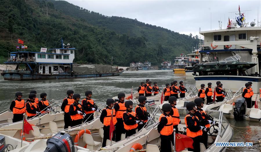 CHINA-LAOS-MYANMAR-THAILAND-MEKONG RIVER-JOINT PATROL