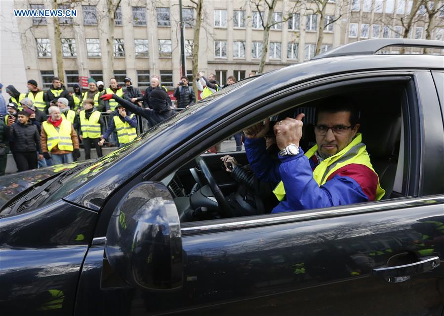 BELGIUM-BRUSSELS-YELLOW VEST-PROTEST