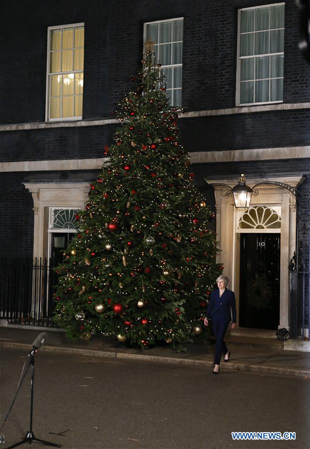 BRITAIN-LONDON-THERESA MAY-CONFIDENCE VOTE-WINNING