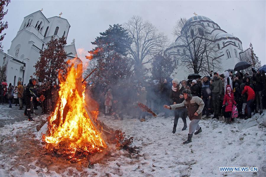 SERBIA-BELGRADE-ORTHODOX-CHRISTMAS EVE