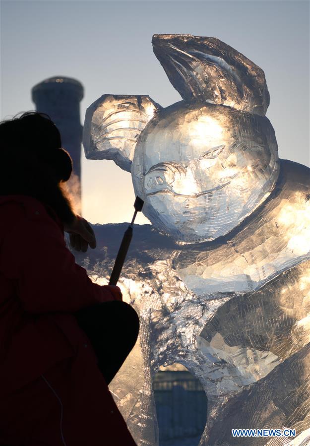 CHINA-HEILONGJIANG-HARBIN-ICE SCULPTURE COMPETITION (CN)