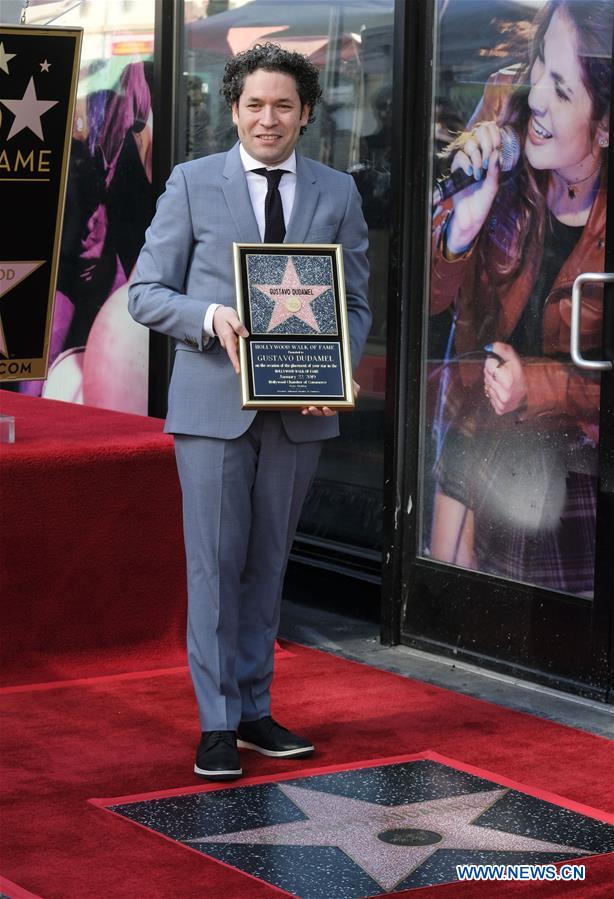 U.S.-LOS ANGELES-GUSTAVO DUDAMEL-STAR CEREMONY