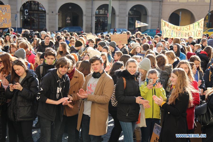 CZECH REPUBLIC-PRAGUE-STUDENTS-CLIMATE CHANGE-PROTEST