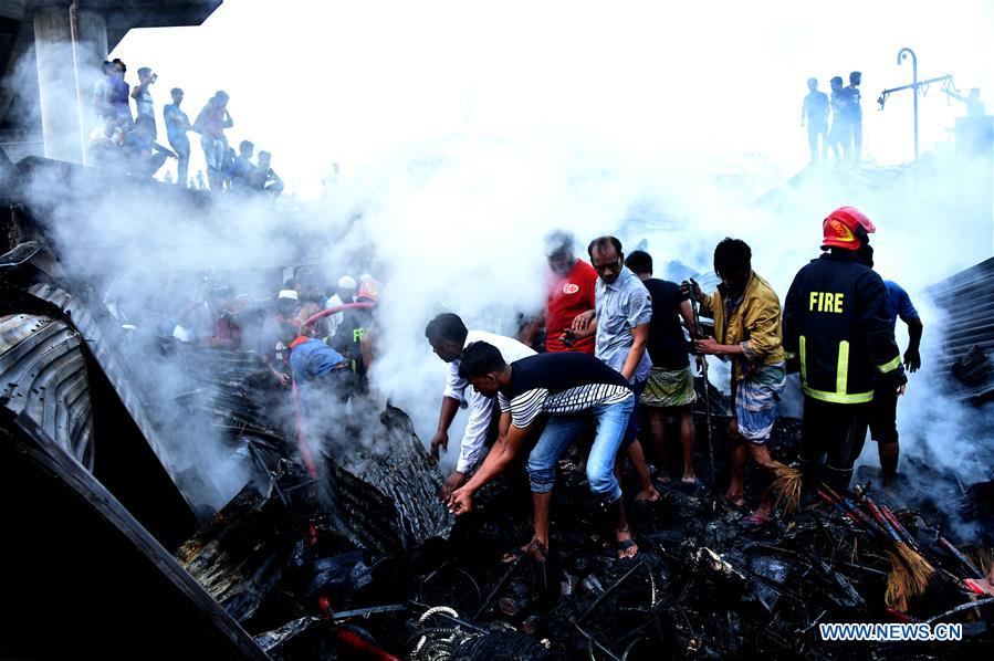 BANGLADESH-DHAKA-KITCHEN MARKET-FIRE