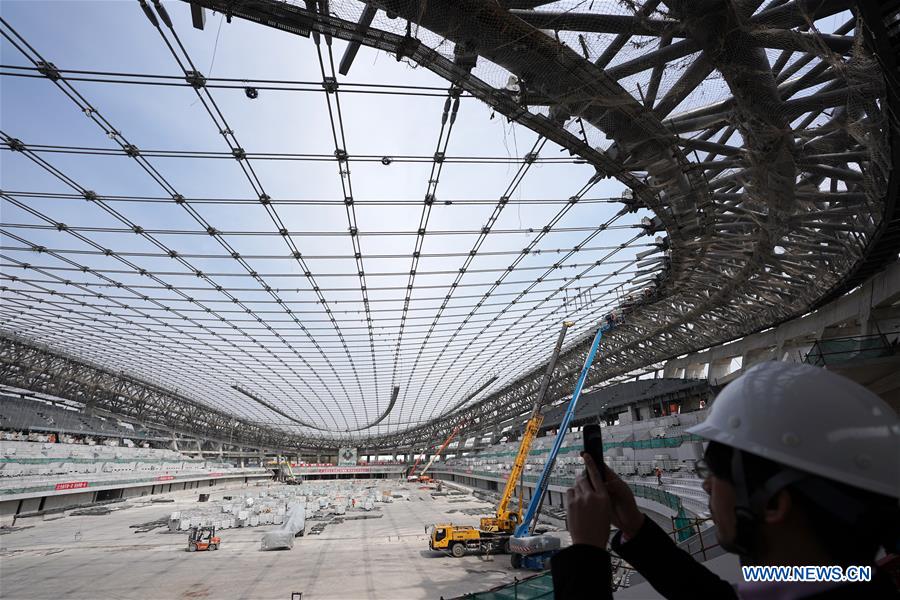 (SP)CHINA-BEIJING-BEJING 2022 OLYMPIC GAMES-NATIONAL SPEED SKATING OVAL-CONSTRUCTION SITE (CN)