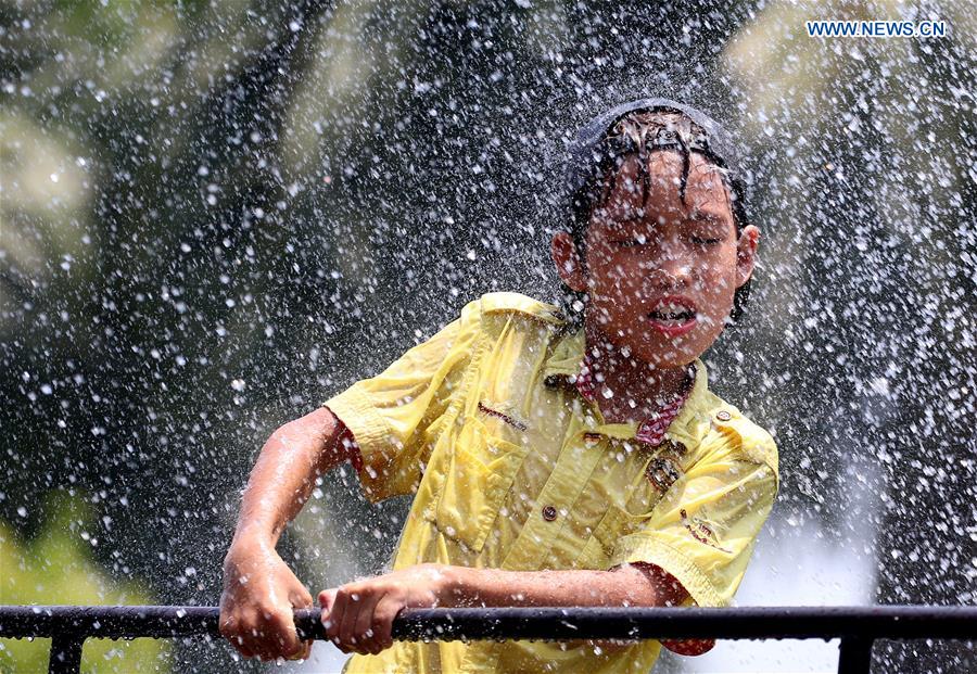 MYANMAR-YANGON-WATER FESTIVAL