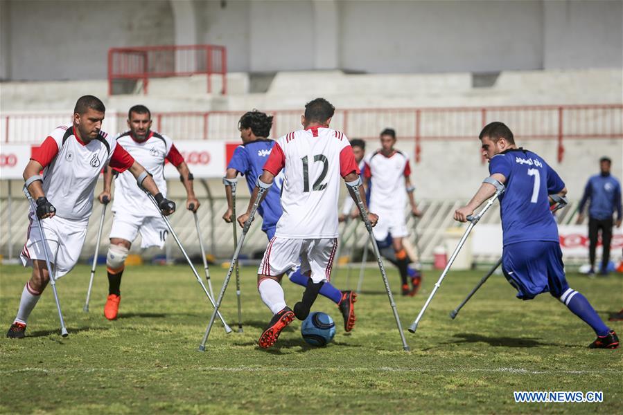 (SP)MIDEAST-GAZA-AMPUTEES-FOOTBALL-MATCH