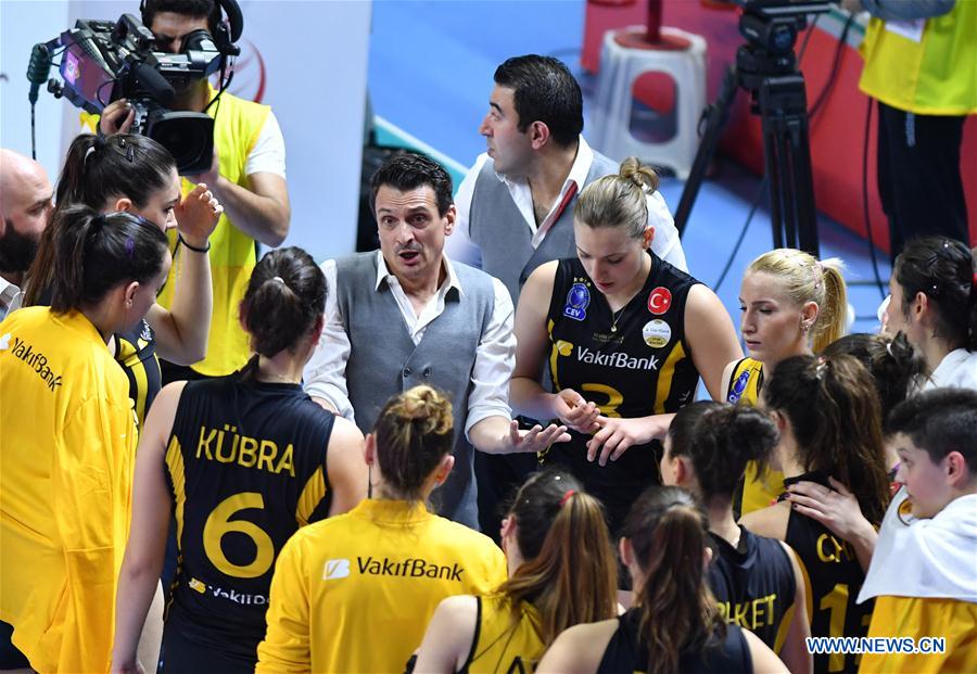 (SP)TURKEY-ISTANBUL-VOLLEYBALL-TURKISH WOMEN'S LEAGUE-VAKIFBANK VS ECZACIBASI