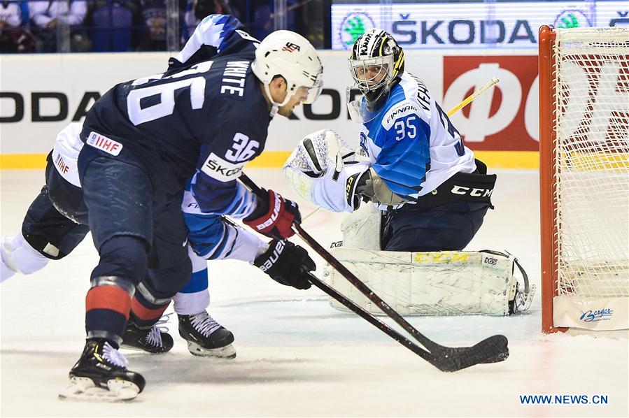 (SP)SLOVAKIA-KOSICE-ICE HOCKEY-IIHF-WORLD CHAMPIONSHIP-GROUP A-USA VS FIN