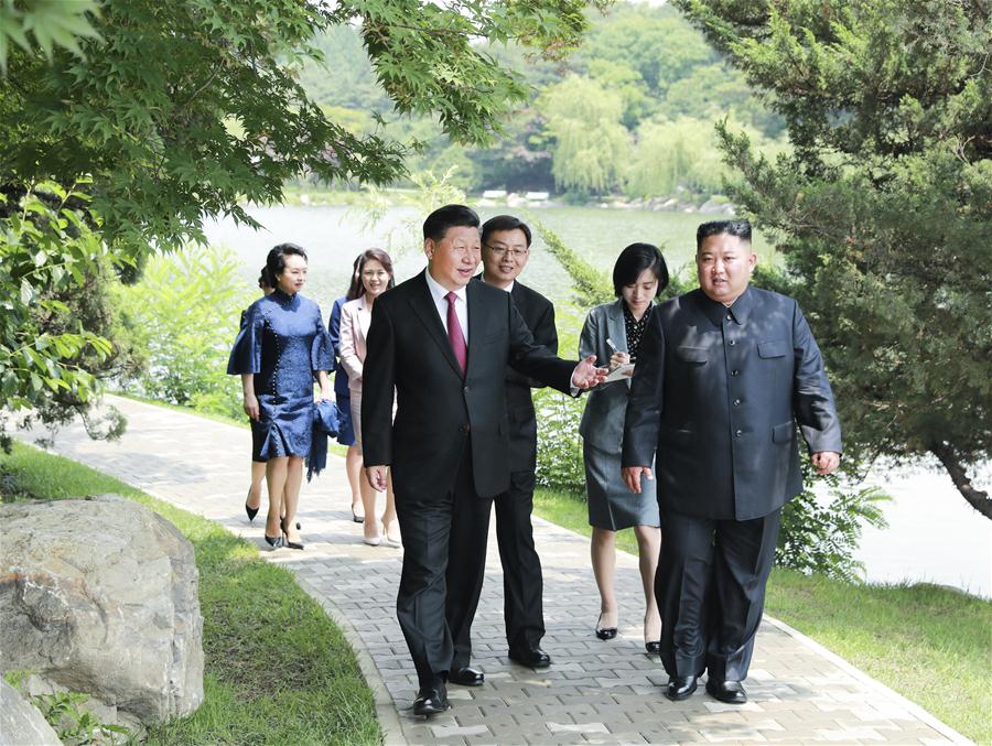 DPRK-PYONGYANG-CHINA-XI JINPING-KIM JONG UN-MEETING