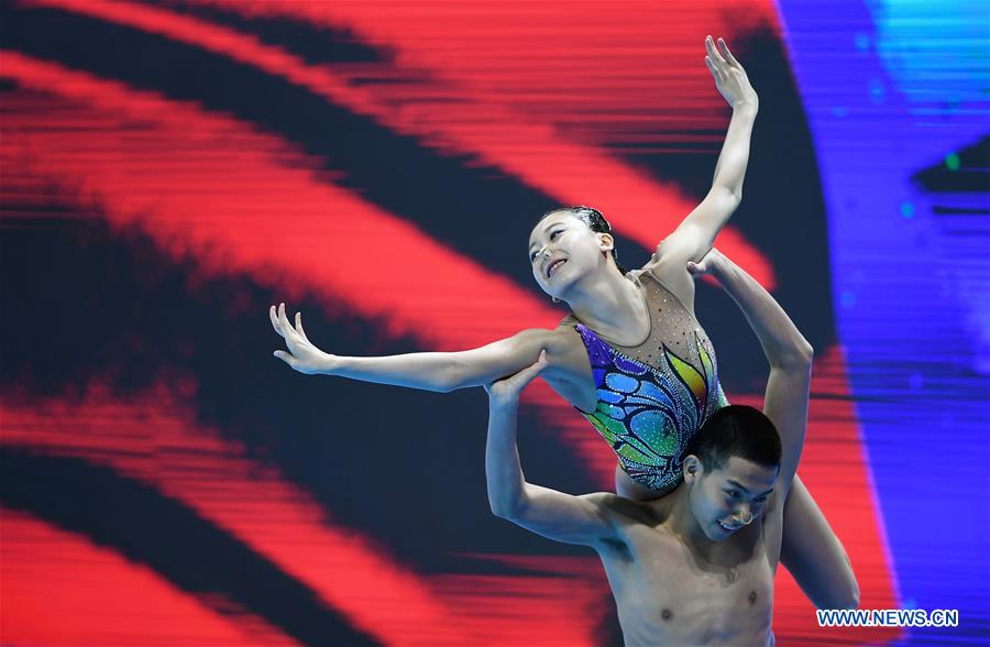 (SP)SOUTH KOREA-GWANGJU-FINA WORLD CHAMPIONSHIPS-ARTISTIC SWIMMING-MIXED DUET FREE