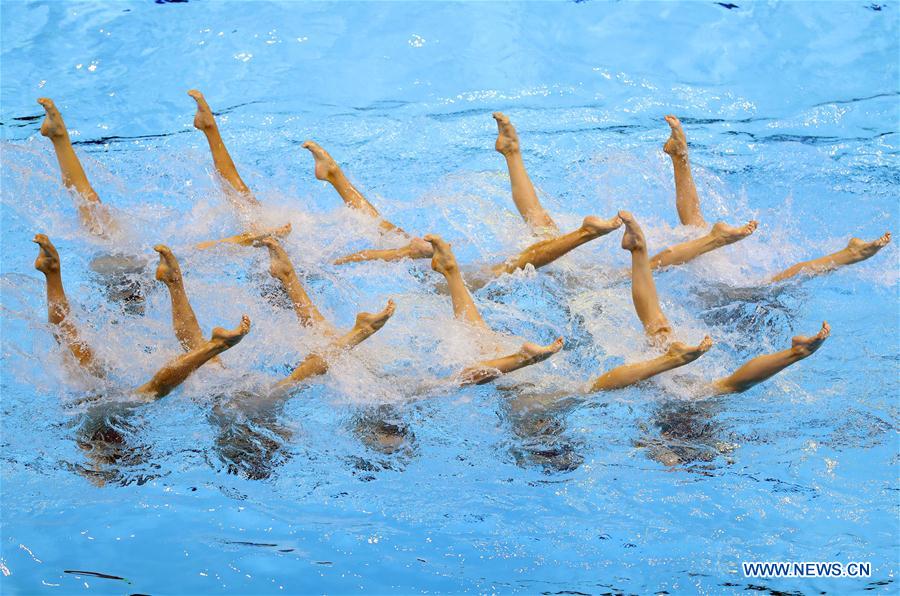 (SP)SOUTH KOREA-GWANGJU-FINA WORLD CHAMPIONSHIPS-ARTISTIC SWIMMING-WOMEN'S TEAM FREE COMBINATION