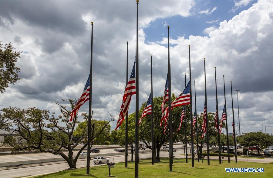 U.S.-HOUSTON-FLAG-HALF-STAFF-MASS SHOOTINGS