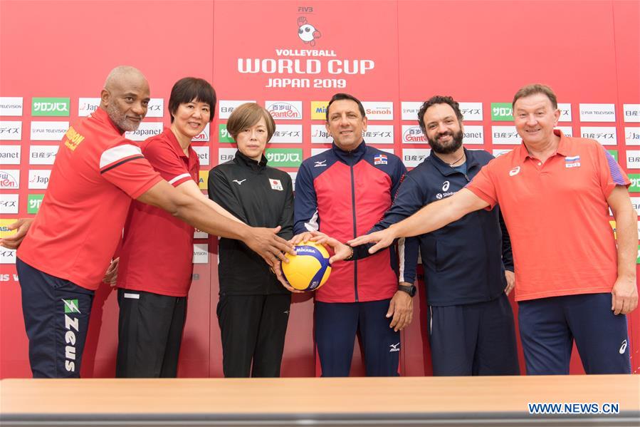 (SP)JAPAN-YOKOHAMA-VOLLEYBALL-WOMEN'S WORLD CUP-PRESS CONFERENCE