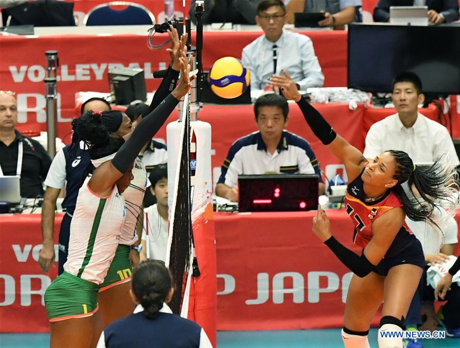 (SP)JAPAN-YOKOHAMA-VOLLEYBALL-WOMEN'S WORLD CUP-DOM VS CMR