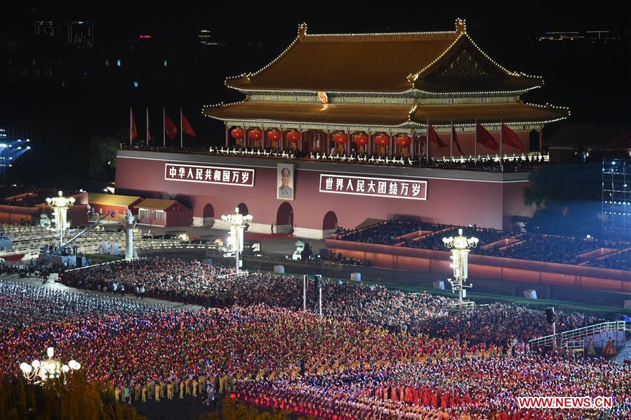 (PRC70Years)CHINA-BEIJING-NATIONAL DAY-CELEBRATIONS-EVENING GALA (CN)