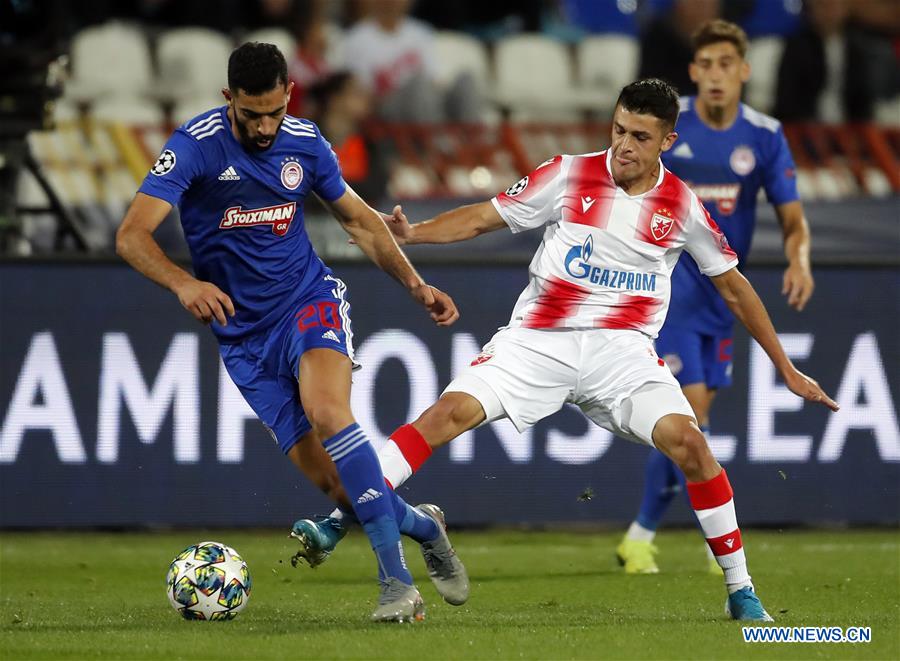 (SP)SERBIA-BELGRADE-FOOTBALL-CHAMPIONS LEAGUE-CRVENA ZVEZDA VS OLYMPIACOS