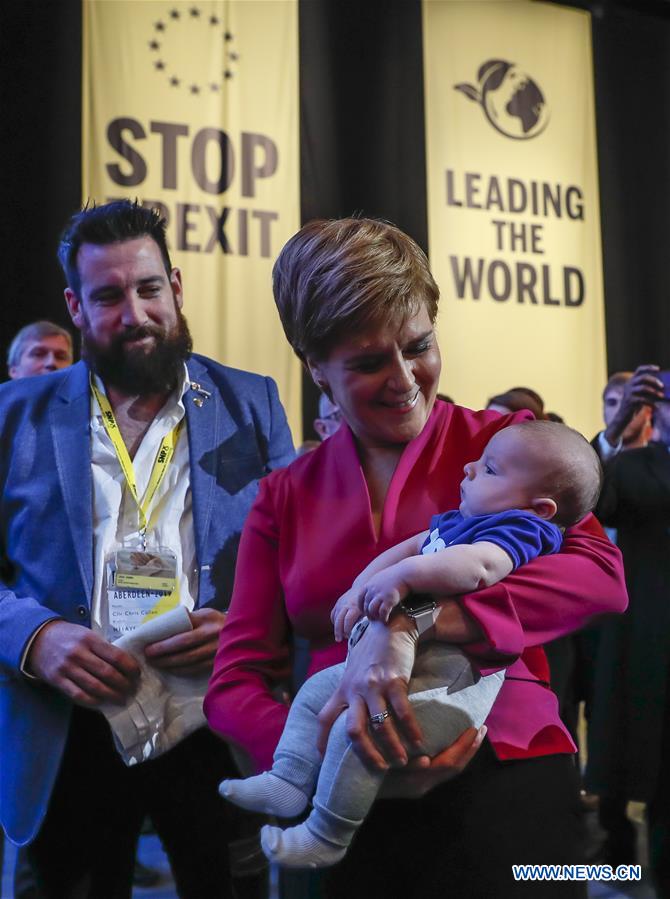 (PORTRAITS) BRITAIN-ABERDEEN-SNP-ANNUAL CONFERENCE 2019-NICOLA STURGEON