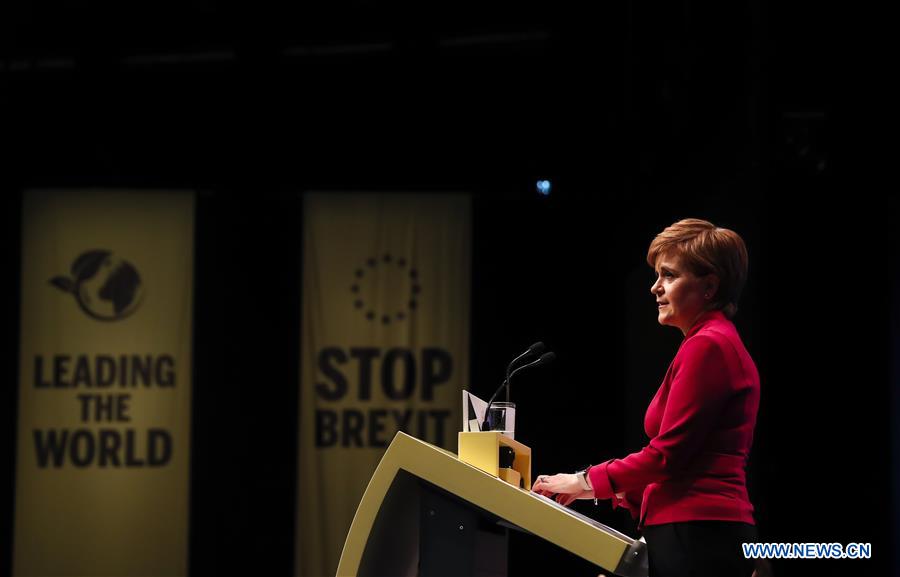 (PORTRAITS) BRITAIN-ABERDEEN-SNP-ANNUAL CONFERENCE 2019-NICOLA STURGEON