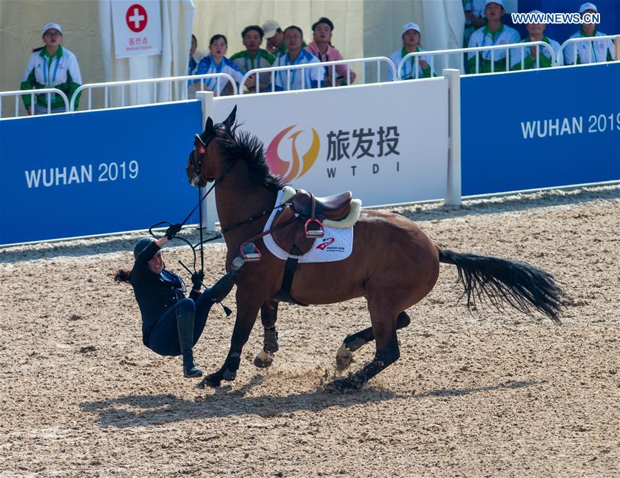 (SP)CHINA-WUHAN-7TH MILITARY WORLD GAMES-EQUESTRIAN-JUMPING INDIVIDUAL  