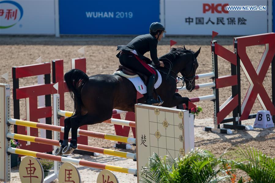 (SP)CHINA-WUHAN-7TH MILITARY WORLD GAMES-EQUESTRIAN-JUMPING INDIVIDUAL  