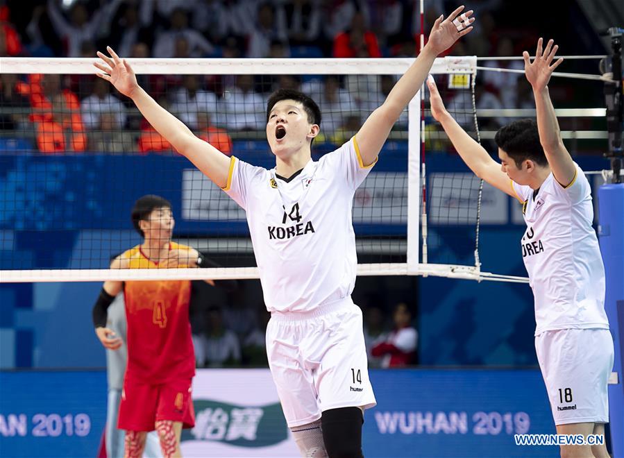 (SP)CHINA-WUHAN-7TH MILITARY WORLD GAMES-MEN-VOLLEYBALL