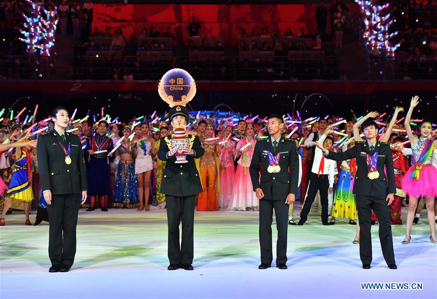 (SP)CHINA-WUHAN-7TH MILITARY WORLD GAMES-CLOSING CEREMONY