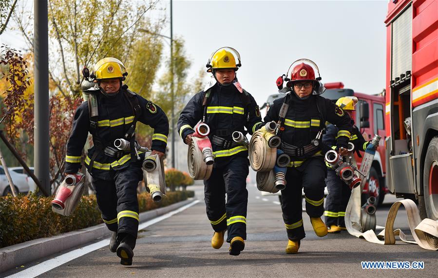 CHINA-SHANXI-TAIYUAN-FIRE FIGHTING-DRILL (CN)